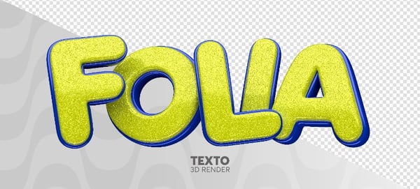 TEXTO 3D FOLIA DE CARNAVAL
