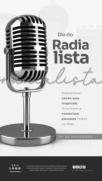 DIA DO RADIALISTA 7 DE NOVEMBRO STORY SOCIAL MEDIA PSD EDITÁVEL 5