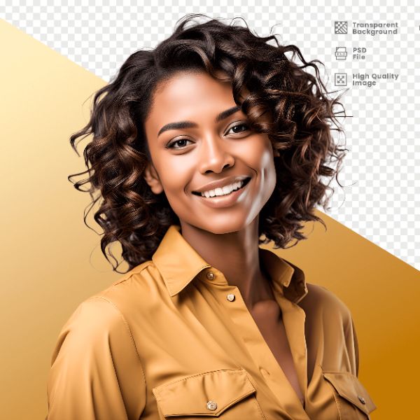 MULHER COM CAMISA AMARELA