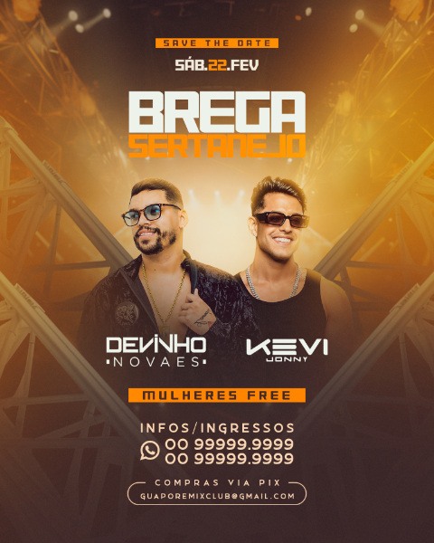 FLYER EVENTO BREGA SERTANEJO