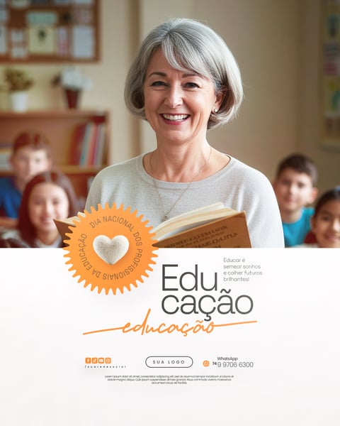 DIA NACIONAL DOS PROFISSIONAIS DA EDUCAÇÃO 06 DE AGOSTO FLYER SOCIAL MEDIA PSD EDITÁVEL 11