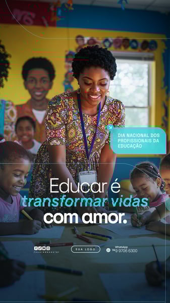DIA NACIONAL DOS PROFISSIONAIS DA EDUCAÇÃO 06 DE AGOSTO FLYER SOCIAL MEDIA PSD EDITÁVEL 4