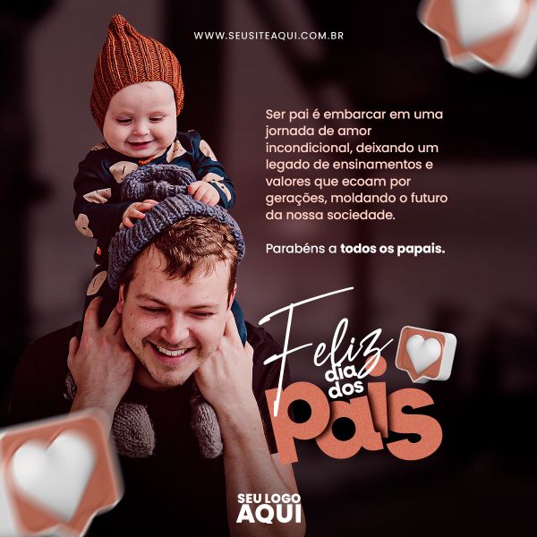 FEED QUADRADO - FELIZ DIA DOS PAIS | SOCIAL MEDIA | PSD EDITÁVEL