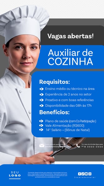 RECRUTAMENTO EMPREGO TEMOS VAGAS ABERTAS CONTRATAÇÃO STORY SOCIAL MEDIA PSD EDITÁVEL 20