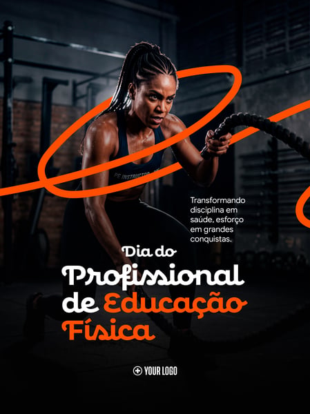 EDUCAÇÃO FÍSICA TREINO FUNCIONAL SOCIAL MEDIA FLYER PSD EDITÁVEL