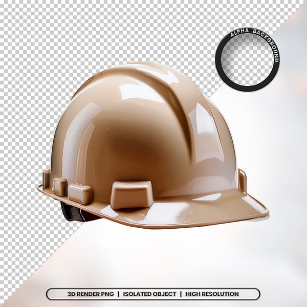 3D RENDER CAPACETE DE SEGURANÇA ELEMENTO ÍCONE PSD PNG