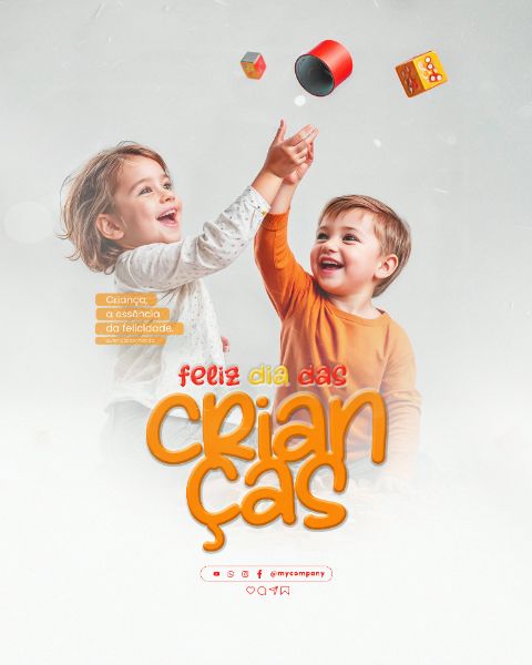 DIA DAS CRIANÇAS 12 DE OUTUBRO SOCIAL MEDIA PSD EDITÁVEL
