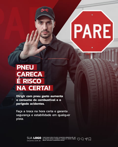 Oficina Mecânica Social Media PSD Editável 