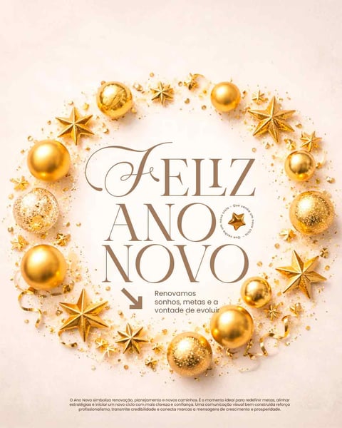 Coroa Feliz Ano Novo Dourada. Celebração, Renovação, Metas E Prosperidade Social Media PSD Editável