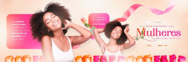 DIA INTERNACIONAL DA MULHER 8 DE MARÇO CARROSSÉL POST BANNER