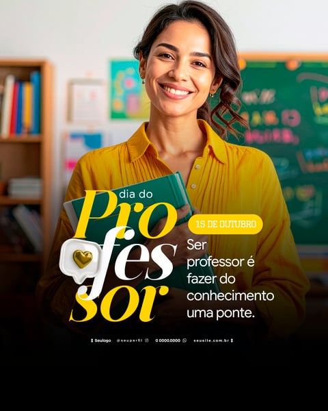 DIA DO PROFESSOR SOCIAL MEDIA PSD FLYER 15
