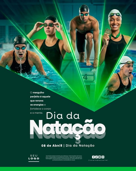 DIA DA NATAÇÃO 08 DE ABRIL SOCIAL MEDIA PSD EDITÁVEL 3