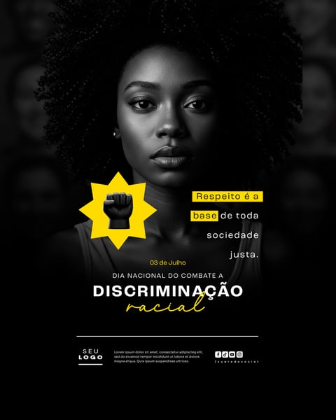 DIA NACIONAL DO COMBATE À DISCRIMINAÇÃO RACIAL 3 DE JULHO SOCIAL MEDIA FEED