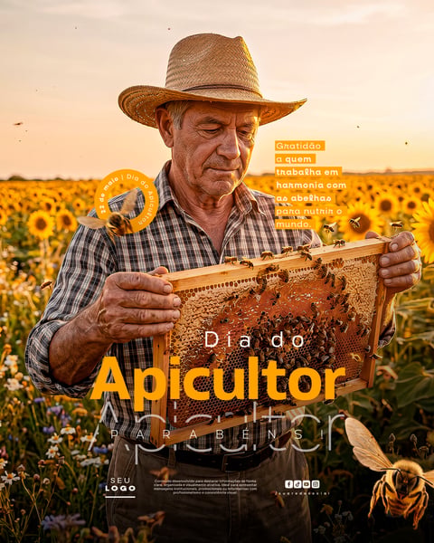 DIA DO APICULTOR 22 DE MAIO SOCIAL MEDIA PSD EDITÁVEL 4