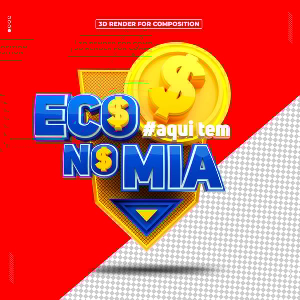 SELO 3D AQUI TEM ECONOMIA PARA COMPOSIÇÃO