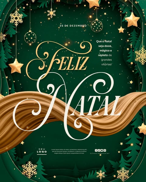 FELIZ NATAL 25 DE DEZEMBRO SOCIAL MEDIA PSD EDITÁVEL 3