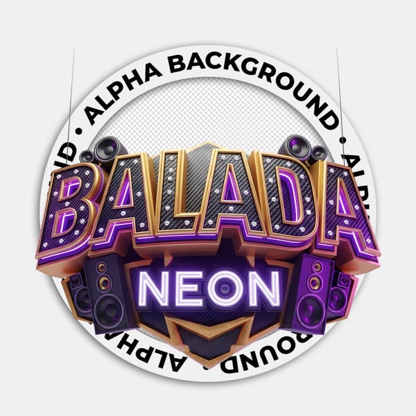 SELO 3D BALADA NEON FUNK REALISTA 01