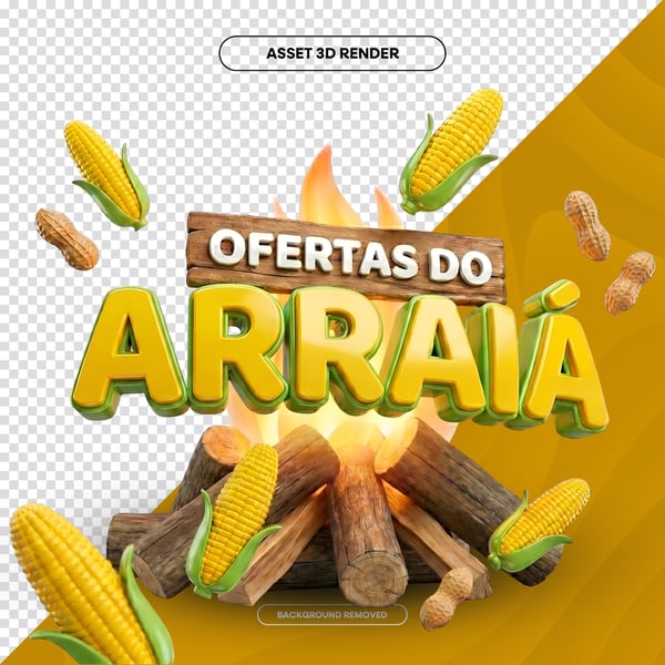 SELO 3D IA OFERTAS DO ARRAIÁ SÃO JOÃO VAREJO SOCIAL MEDIA PNG 11 editado