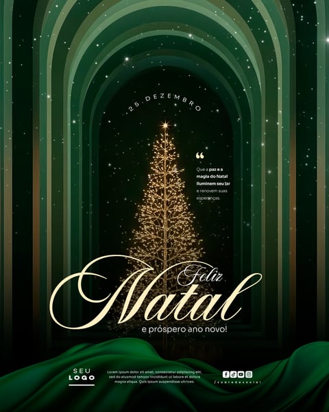 FELIZ NATAL 25 DE DEZEMBRO SOCIAL MEDIA PSD EDITÁVEL 5