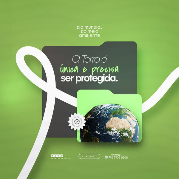 05 DE JUNHO - DIA MUNDIAL DO MEIO AMBIENTE SOCIAL MEDIA PSD EDITÁVEL