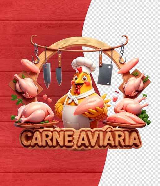 SELOS 3D PARA AÇOUGUE MODELO 09