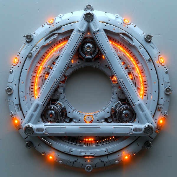 ELEMENTO 3D FUTURISTA | COM LUZES NEON | IMAGEM