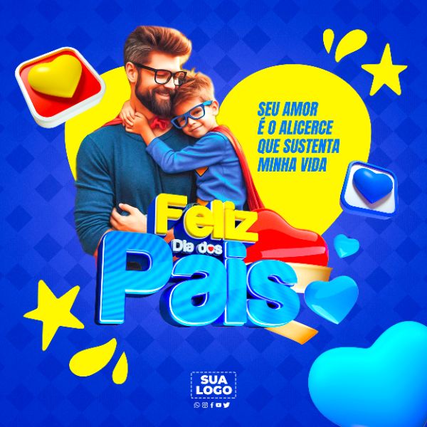 FELIZ DIA DOS PAIS 11 AGOSTO REDES SOCIAIS