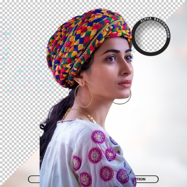 MULHER NEGRA AFRO ELEMENTO PSD PNG