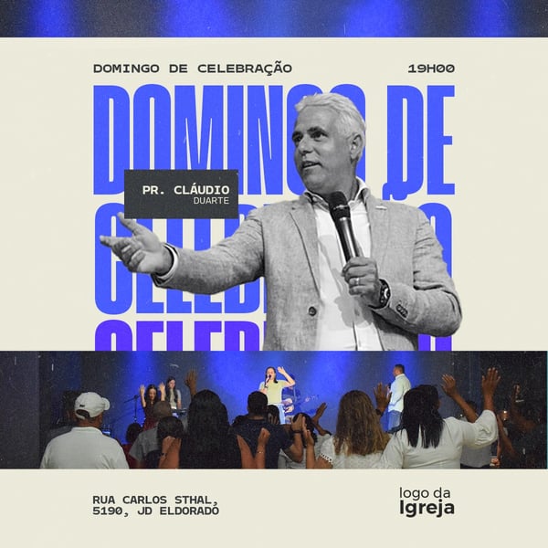 CULTO DE DOMINGO E CELEBRAÇÃO 7 PSD EDITÁVEL