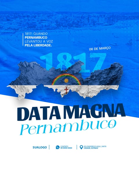 DATA MAGNA REVOLUÇÃO PERNAMBUCANA 1817 PERNAMBUCO PSD EDITÁVEL 3