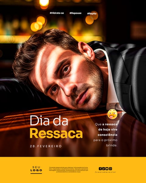 DIA DA RESSACA 28 DE FEVEREIRO SOCIAL MEDIA PSD EDITÁVEL 6