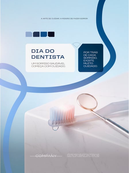 DIA DO DENTISTA SAÚDE BUCAL CUIDADOS SOCIAL MEDIA FLYER PSD EDITÁVEL