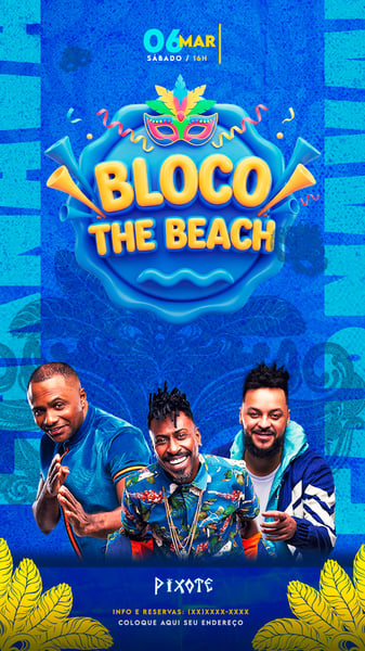 FLYER PARA EVENTOS CARNA BEACH STORYS