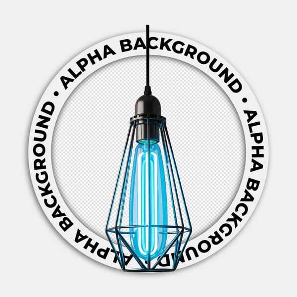 LÂMPADA AZUL PENDURADA POR UM FIO 04