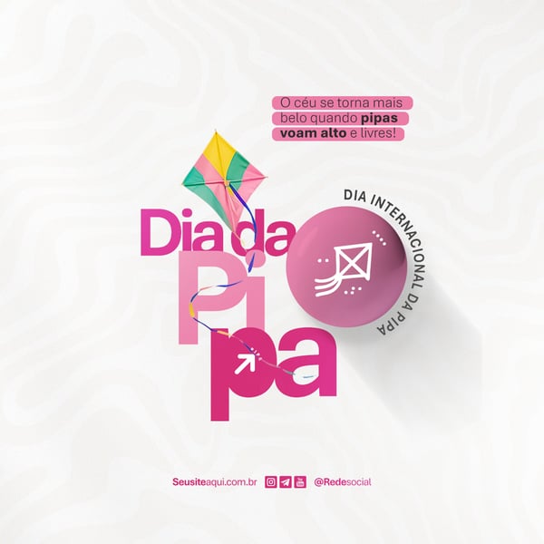 DIA INTERNACIONAL DA PIPA 14 DE JANEIRO DIA DA PIPA SOCIAL MEDIA PSD EDITÁVEL