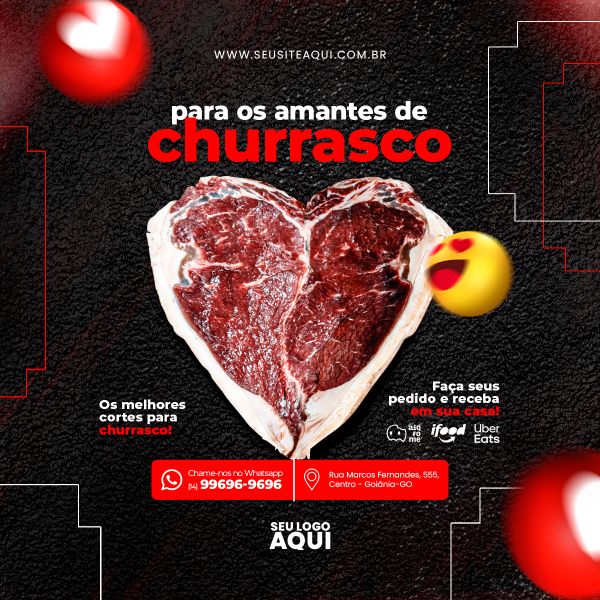 FEED QUADRADO - AÇOUGUE | CARNE | CHURRASCO | SOCIAL MEDIA | PSD EDITÁVEL