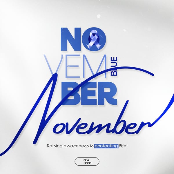 BLUE NOVEMBER PROSTATE CANCER PREVENTION AWARENESS MONTH EDITABLE PSD