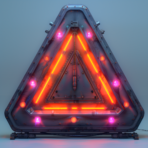 ELEMENTO 3D FUTURISTA | COM LUZES NEON | IMAGEM