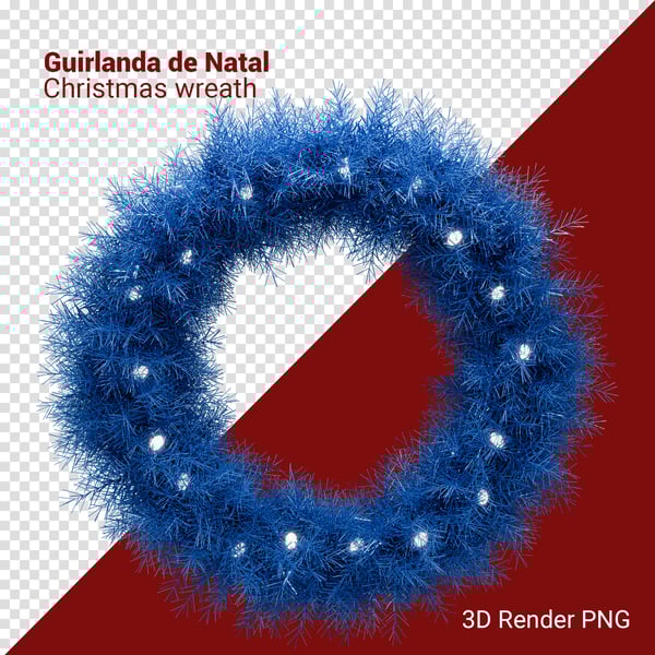 PXR GUIRLANDA DE NATAL 3D RENDER PNG PARA COMPOSIÇÃO (18)