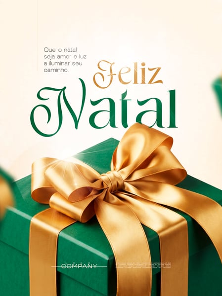 POST FELIZ NATAL CAIXA DE PRESENTE SOCIAL MEDIA FLYER PSD EDITÁVEL