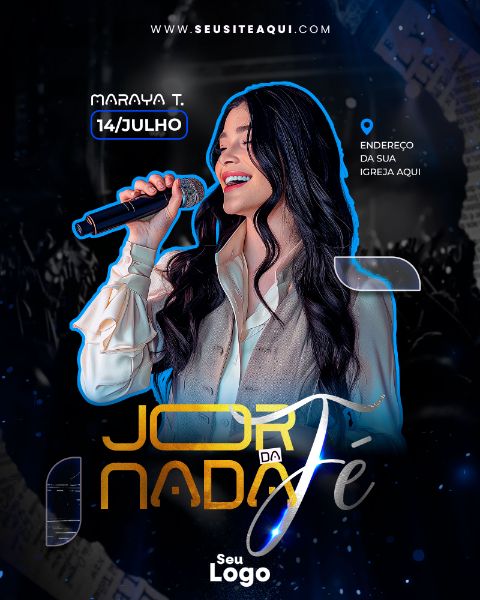 FEED VERTICAL - FLYER JORNADA DA FÉ - IGREJA, CHURCH, GOSPEL | PSD EDITÁVEL