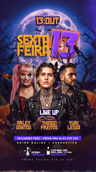 FLYER SEXTA-FEIRA 13 STORY PSD EDITÁVEL