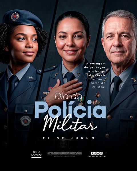 DIA DA POLÍCIA MILITAR 24 DE JUNHO SOCIAL MEDIA PSD EDITÁVEL 1