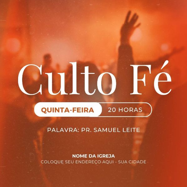ARTE GOSPEL - CULTO FÉ - CANVA
