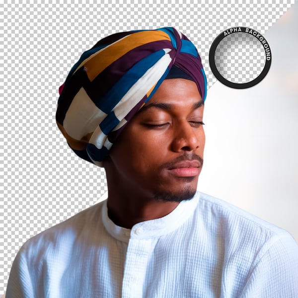 HOMEM NEGRO AFRO ELEMENTO PSD PNG