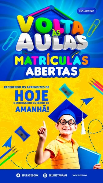 POST ESCOLA COLÉGIO VOLTA AS AULAS STORIES