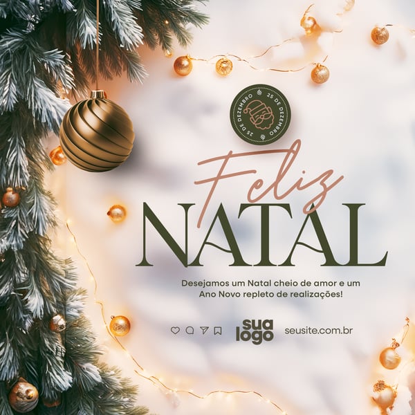 Feliz Natal Post Social Media PSD Editável