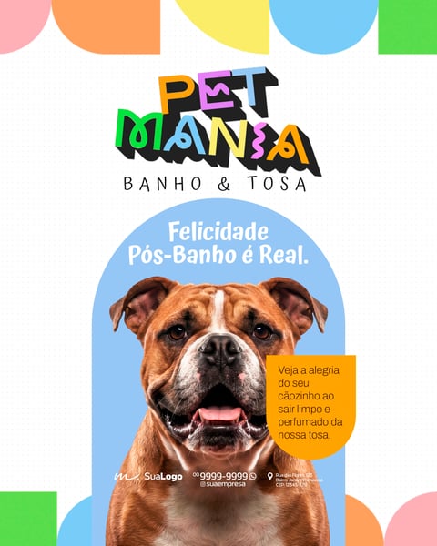 PETSHOP BANHO E TOSA PROFISSIONAL SOCIAL MEDIA PSD EDITÁVEL 6