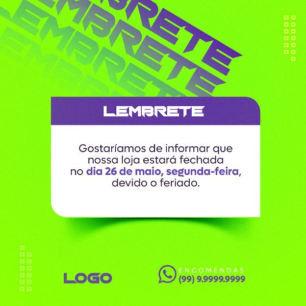 LEMBRETE FERIADO SUPLEMENTE PSD