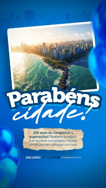 STORY - ANIVERSÁRIO CIDADE - AZUL